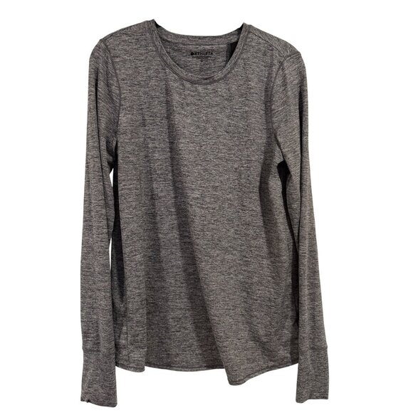 Athleta Sunlover Heathered Gray UPF Tulip Back Top‎ Size ST (Tall) - Picture 1 of 7